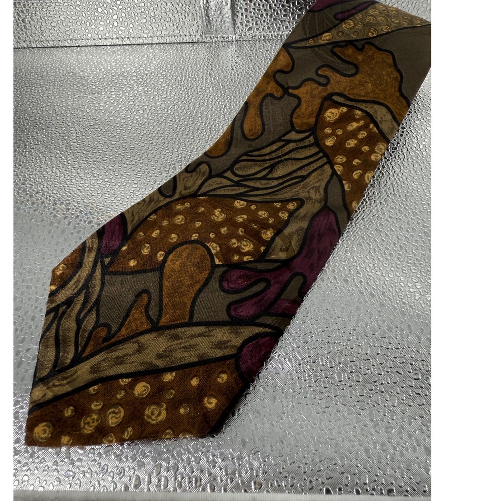 Bugatti 100% Italian Silk Tie 80's Vintage Classic